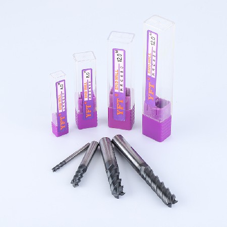 廠(chǎng)家加工定制YFT品牌68度涂層鎢鋼銑刀4刃平底刀數(shù)控機(jī)床開(kāi)槽刀具