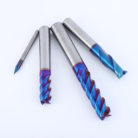 廠家批發(fā)YFT品牌60度涂層鎢鋼銑刀 數(shù)控機床硬質(zhì)合金平底立銑刀